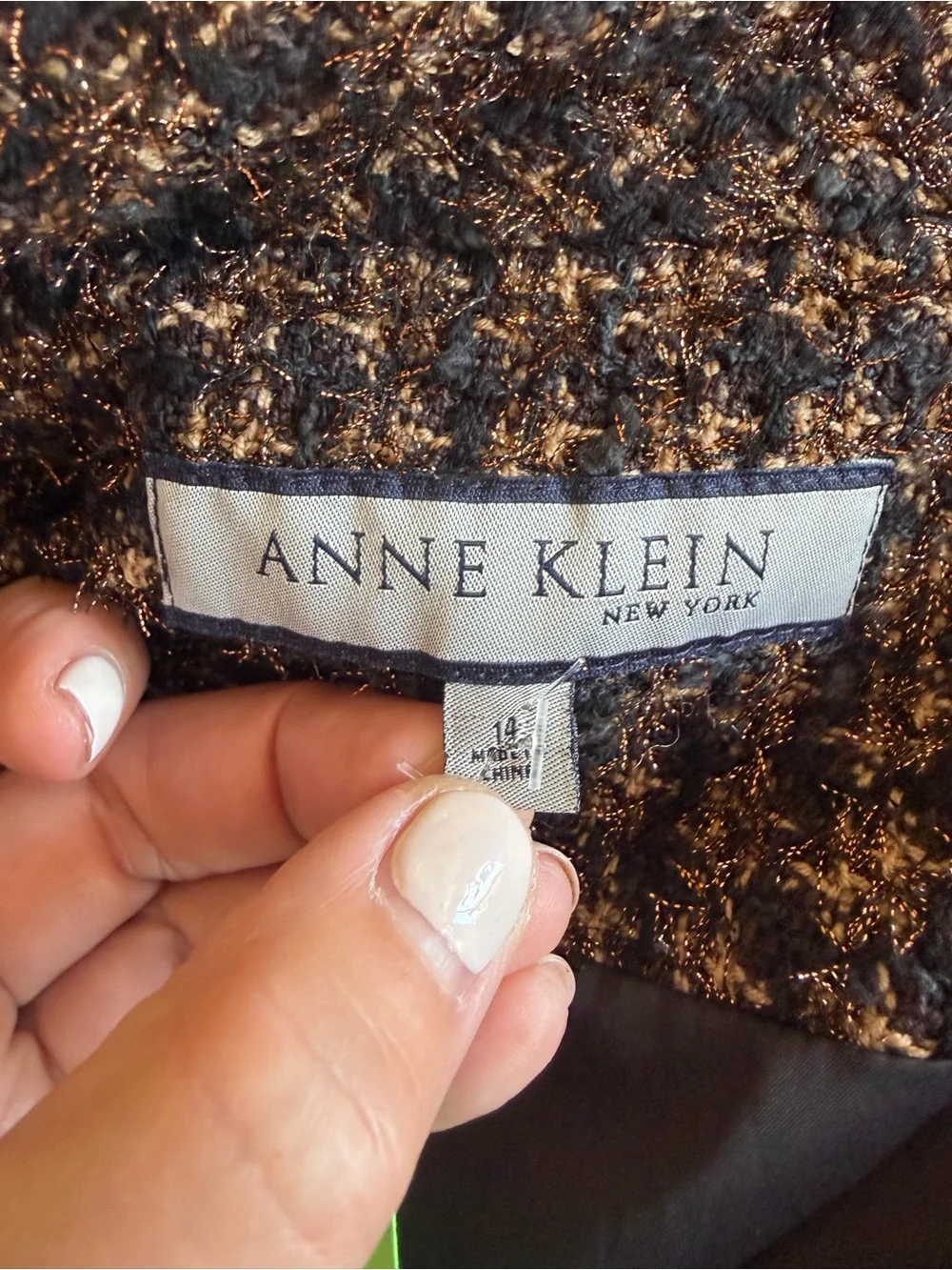 Anne Klein elegant wool